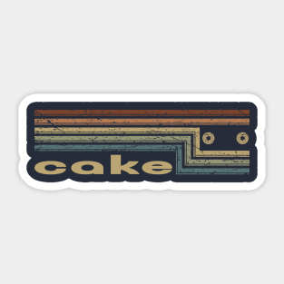 Cake Cassette Stripes Sticker